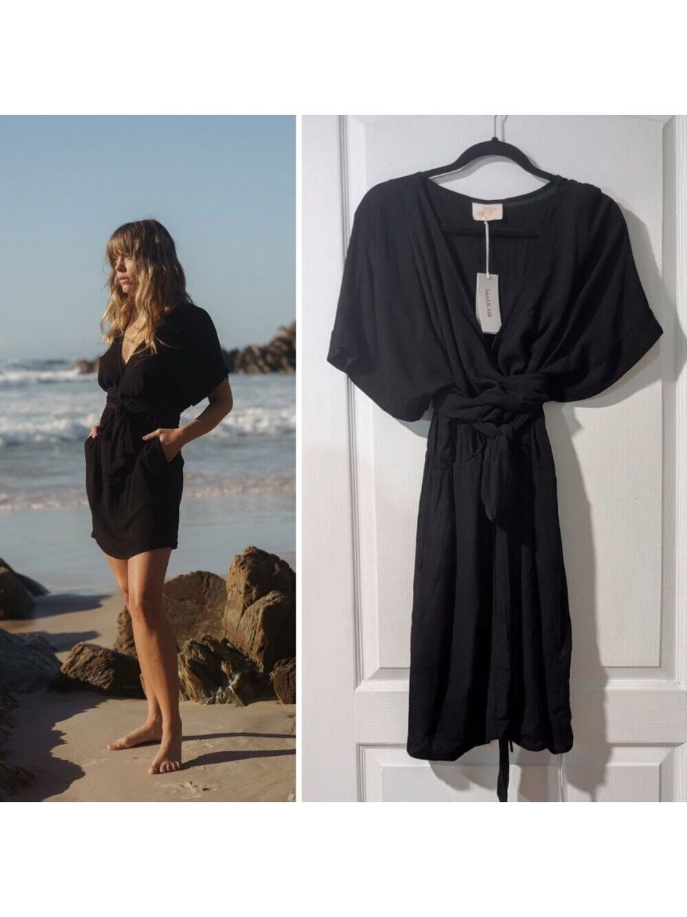 Hazel & Folk | Melody Mini Dress In Black